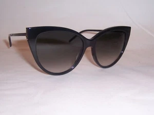 NEW SAINT LAURENT SUNGLASSES SL M48S-A 002 BLACK/SMOKE AUTHENTIC 48 - Picture 1 of 7