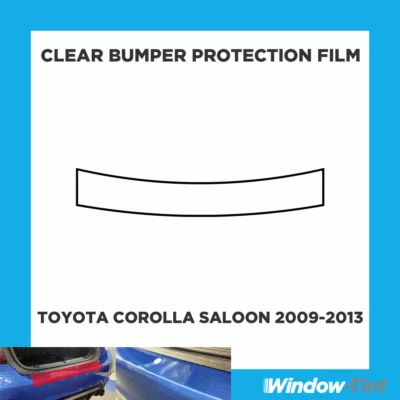 Pour Toyota Corolla 4-door Saloon 09-13 Pare-Chocs Clair Rayures' Film - Photo 1/3