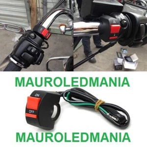 Interruttore Pulsante Manubrio Moto Switch Tasto Scooter 12V Luci Fari Frecce PV - Foto 1 di 1