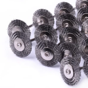 10Pcs 35mm Shank Steel Wire Wheel Brushes for Universal Accessories Rotary Tools - Picture 1 of 6