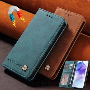 Luxury Magnetic Leather Case For Samsung Galaxy A5 A5S A13 A16 A32 A52 A72 A73 - Picture 1 of 23
