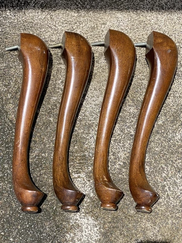 Vintage WOODEN TABLE LEGS Chair Coffee Wood Corner Attach 16.5” X 3.5” LOT OF 4 Cover
