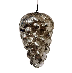 Christmas Ornament Kugel Antique Silver Grape Beautiful Mercury Glass - Bild 1 von 8