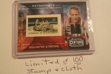 SCOTT CARPENTER ASTRONAUT 2010 Panini Century Relic cloth Photo Stamp 031/100$$