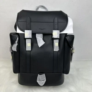 Coach Men's Hitch Backpack In Glovetanned leather Black CP174 NWT - Picture 1 of 12