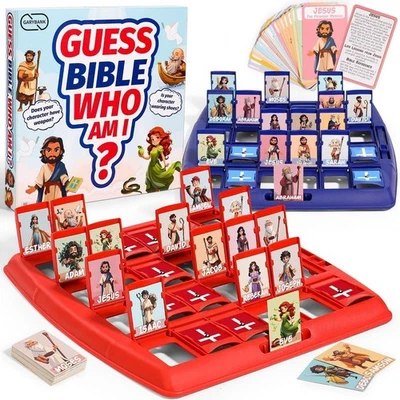 Adivina Biblia Quién Soy Juegos de Mesa 24 Personajes de la Santa Biblia Juego de Estrategia para Niños Foto 1 de 4