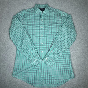 Vtg Ralph Lauren Regent Custom Fit Mens XL Teal Plaid Button Shirt Classic - Picture 1 of 7