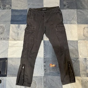 Abercrombie & Fitch Cargo Pants Mens 28x30 Grey Rustin Athletic Slim Ankle Zip - Picture 1 of 9