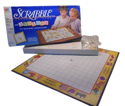 Scrabble For Juniors Crossword Board Game 1989 Scrabble Jr Complete - Image 1 of 4