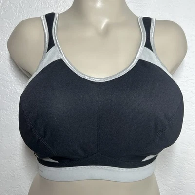 Sujetador deportivo Anita Extreme Control negro 44E gris negro inalámbrico suave cómodo Foto 1 de 4