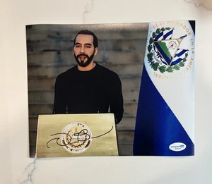 Nayib Bukele El Salvador Präsident handsigniert signed 8x10 Foto ACOA - Bild 1 von 1