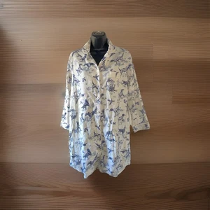 LL BEAN Small Petite PS Flannel Nightgown Hunting Dogs Bird Dog  X1 - Picture 1 of 6