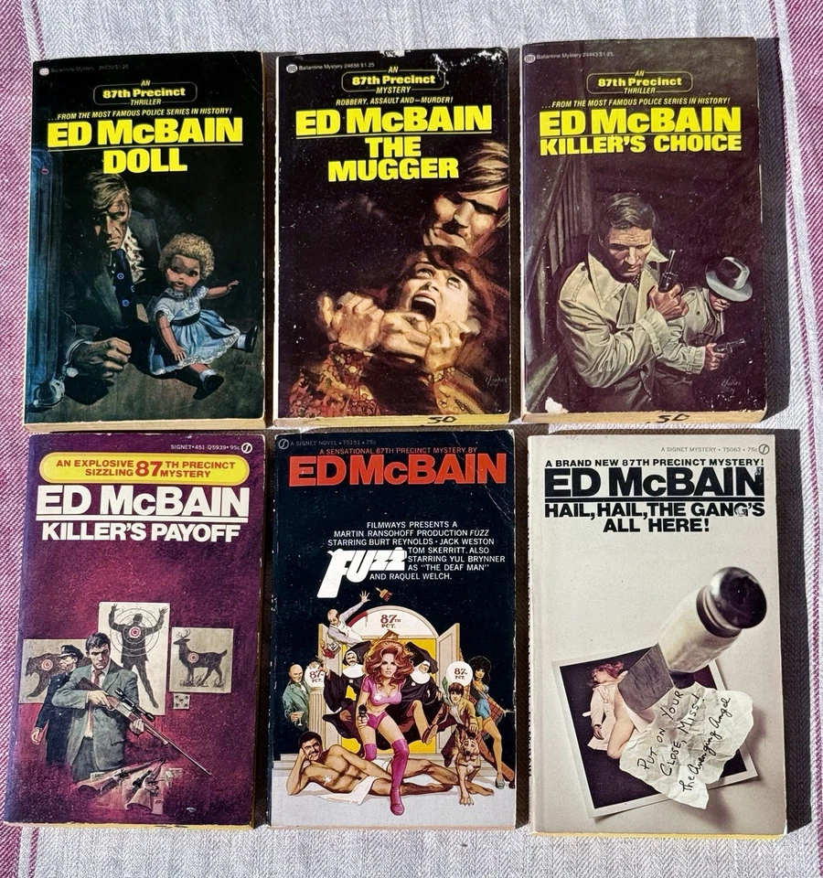 87th Precinct Ed McBain The Mugger, Fuzz, Doll, Killer’s Choice & Payoff ~ Lot 6 Foto 1 de 4