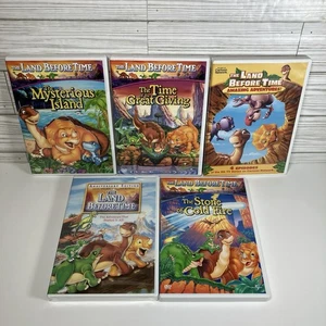The Land Before Time - 5 Movie Lot DVD Lucas Universal Studios - Foto 1 di 5