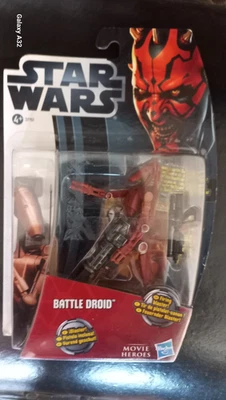 star wars hasbro 3 3/4  10cm   MOVIE HEROES BATTLE DROID MOC - Imagen 1 de 3