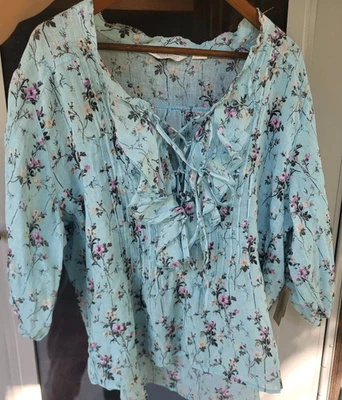 Blusa Ralph Lauren Denim & Supply Para Mujer XL Estampado Floral Campesino Boho Nueva con Etiquetas Foto 1 de 4