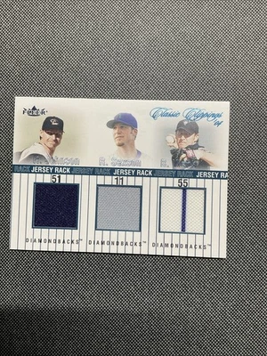 2004 Fleer Classic Clippings Jersey Rack Johnson Sexson Webb Jersey Patch /225 - Image 1 of 4