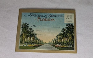 Vintage souvenir Folder pictures book of Beautiful Florida one cent postage - Picture 1 of 6