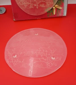 Mikasa Vintage Christmas Spirit Frosted 14" Glas Kuchenplatte in OVP - Bild 1 von 7