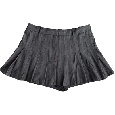 Minifalda Abercrombie & Fitch Mujer Grande Gris Plisada Skort Academia Preppy Foto 1 de 4