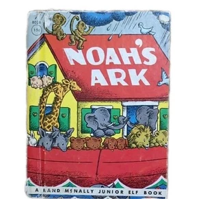 NOAH'S ARK ~ Vintage Childrens Rand McNally Junior Elf Book ~ Tony Brice - Imagen 1 de 7