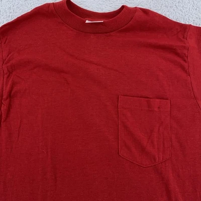 Camisa McGregor De Colección Para Hombres Camiseta de Bolsillo Medio Hecha en EE. UU. Cuello Redondo 50/50 Años 80 90 Foto 1 de 4