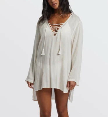 Vestido de playa/cubrimiento de natación Billabong - cristal de sal para mujer mediano nuevo con etiquetas Foto 1 de 4