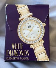Elizabeth Taylor White Diamonds Watch New In Original Box Runs Great