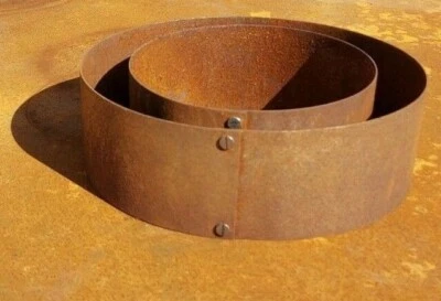 ISS-KOHLI Baumscheibe Baumring Hochbeet Pflanzring Pflanzkübel Ring rostig wie Cortenstahl