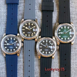 Bliger 36mm 39mm Blue Black Plaid Dial 24 Jewels Japan NH35 Automatic Watch - Picture 1 of 16