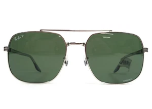 Ray-Ban Sunglasses RB3699 003/P1 Silver Frames w/ Dark Green Polarized CHROMANCE - Picture 1 of 17