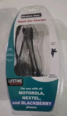 Cargador rápido para coche Motorola Nextel Blackberry equipo inalámbrico nuevo Foto 1 de 4