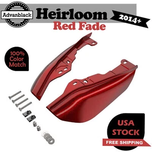 Deflectores de aire de marco medio Heirloom Red Fade cubiertas de ajuste de protección térmica para Harley - Imagen 1 de 9
