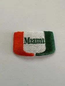 Official NCAA Miami Hurricanes Iron-On Patch.MINT.Same day Shipping.    THE U ! - Picture 1 of 6