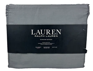 Ralph Lauren QUEEN Dunham Satin Laken Set grau anthrazit 100% Baumwolle 300 Fäden - Bild 1 von 10