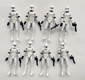 lot of 8 Star Wars Clone Wars No.5 Clone Trooper action FIGURE 3.75" - Picture 1 of 11