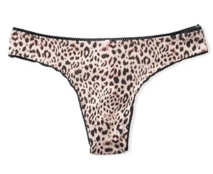 VICTORIA SECRET Cotton Thong Panty leopard animal print XL Big Ronda Road Trip - Picture 1 of 4