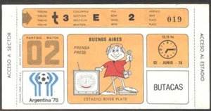 Argentinien Fußball WM 1978 Presseticket #02 unbenutzt Argentinien 2 vs Ungarn 1 - Bild 1 von 2
