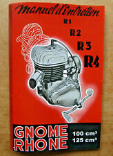 GNOME RHONE  100 et 125 cc type R1 . R2 . R3 . R4  / Manuel d'entretien  Reprint