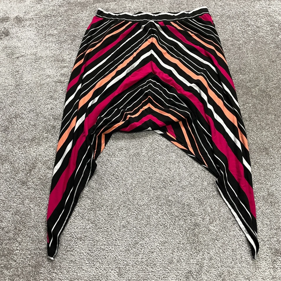 Faded Glory Pointed Hems Dress Womens Plus 2X 18W-20W Pink Striped Soft Ladies - Image 1 of 4