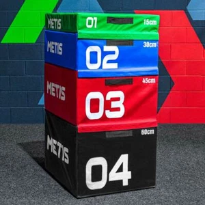 METIS Soft Foam plyometrische Jump Box Sets [5 Optionen] | STAPELBARE FITNESSSTUDIO PLYO BOX - Bild 1 von 32
