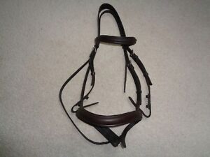 Stubben 1001 Waterford Padded Cavesson Snaffle Bridle ebony brown cob size