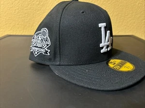 New Era 59Fifty Men's Cap Los Angeles Dodgers World Series 2024 Black Fitted Hat - Foto 1 di 3