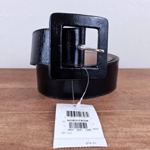 Leatherock Womens Wide Black Genuine Leather Belt, Size 30, NWT, $78 Retail - Picture 1 of 5
