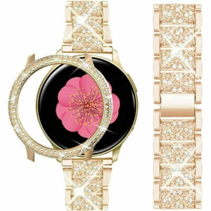 For Samsung Galaxy Watch Active 2 40 44mm Bling Stainless Steel Watch Band Strap - Picture 1 of 10