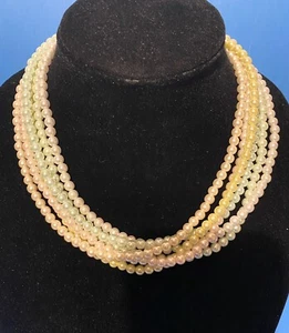 Joan Rivers Halsband Halskette 6 Stränge Multicolor Pastell Kunstperlen Edel 18" - Bild 1 von 13