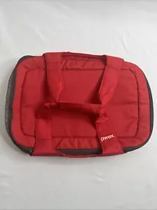 Pyrex Portable Insulated Hot/Cold Carry Bag Tote Case Only Red Zip Close - Picture 1 of 4