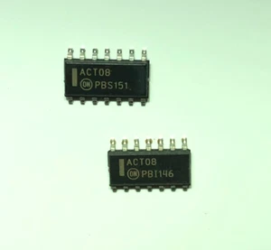 74ACT08 7408 Quad 2-Input AND Gate SOIC-14 Genuine ON Semi. part tested x2 pcs - Bild 1 von 1