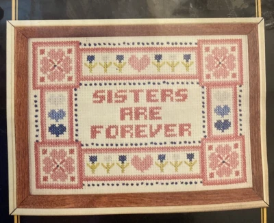 Raro De Colección 1984 Paragon Needlecraft 'Sisters are Forever' Kit Punto de Cruz #7031 Foto 1 de 3