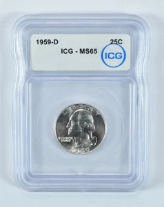 1959-D Washington Quarter MS65 ICG *7732 - Picture 1 of 5